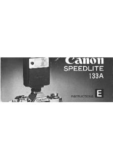 Canon 133 A manual. Camera Instructions.